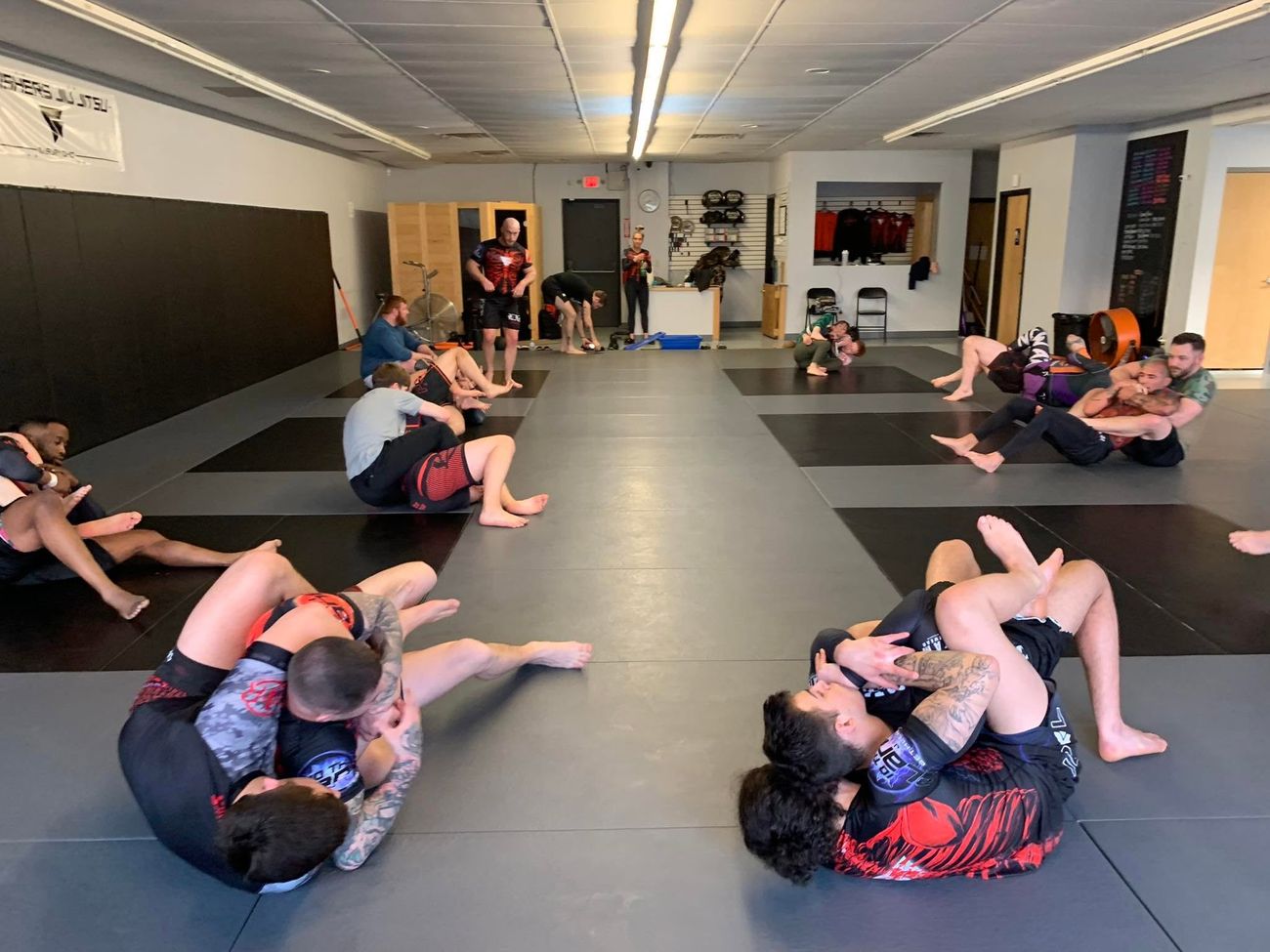 Adults drilling in a fundamentals class